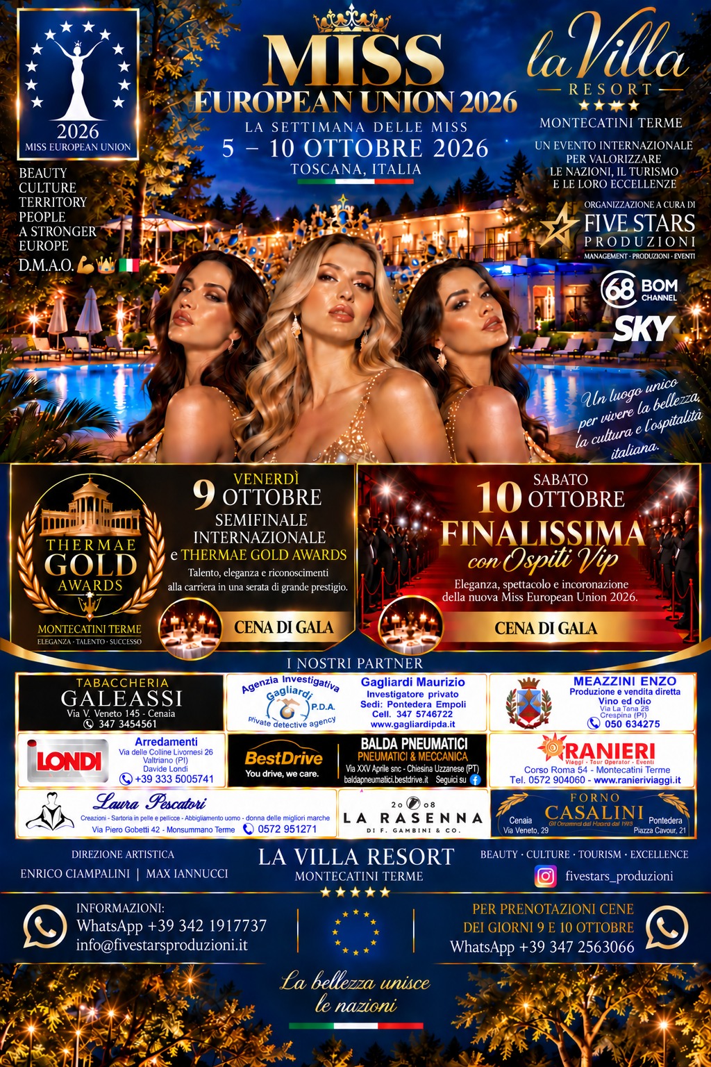 Miss European Union 2026 - La Villa Resort, Montecatini Terme